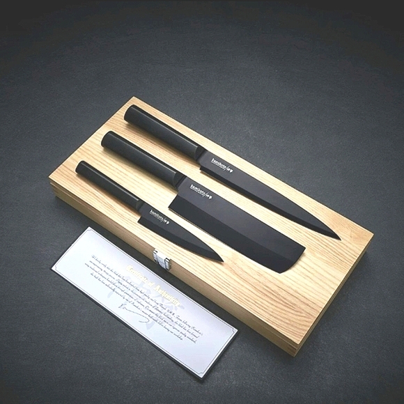 kamikoto Other - Kamikoto Black Knife Set Gift Japanese Steel Kitchen Knives Culinary Chef Gift